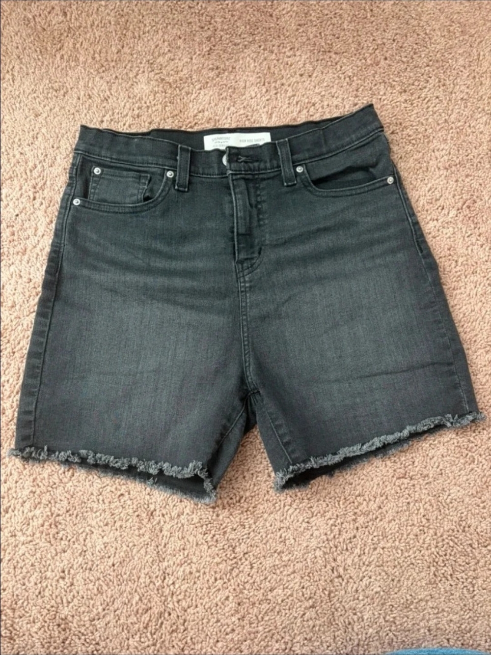 Levi High-Rise Black Denim Cutoff Shorts